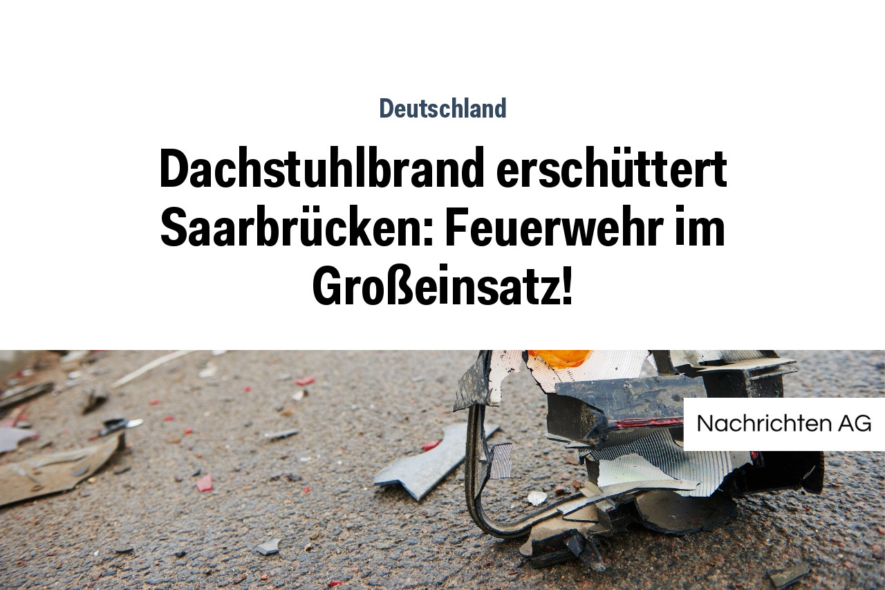 Dachstuhlbrand erschüttert Saarbrücken: Feuerwehr im Großeinsatz!