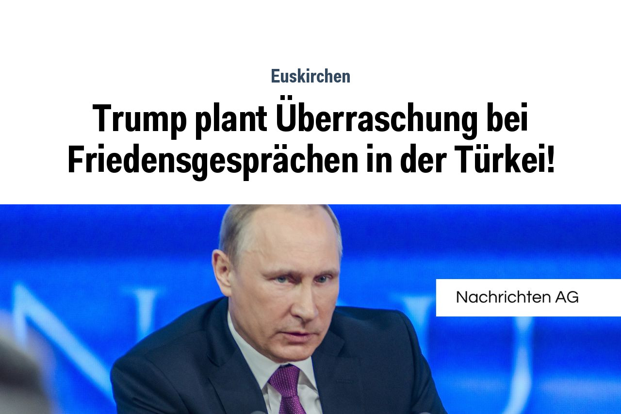 Trump plant Überraschung bei Friedensgesprächen in der Türkei!