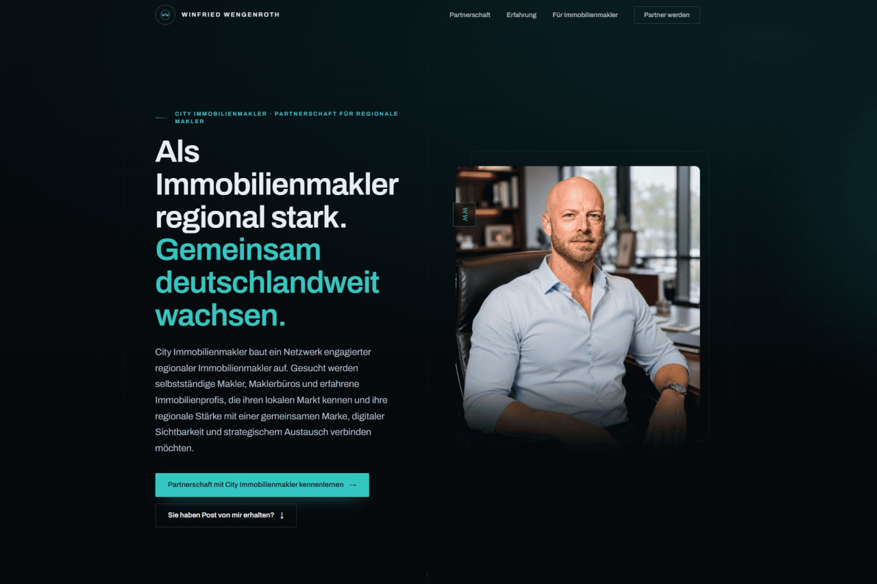 Winfried Wengenroth baut Partnernetzwerk von CITY IMMOBILIENMAKLER weiter aus